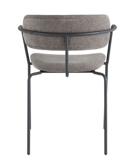 Стул Дженни букле темно-серый каркас антрацитово-серый муар