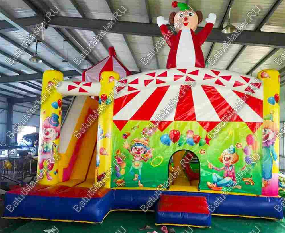 Коммерческий надувной батут "Цирковая жизнь" 5.5*5*35 м