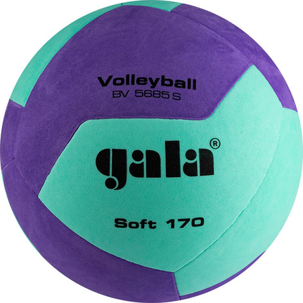 Мяч волейбольный GALA Soft 170, 12, BV5685SCF, р. 5, синт. кожа TPE, клееный, бут. кам, зелено-фиолетовый