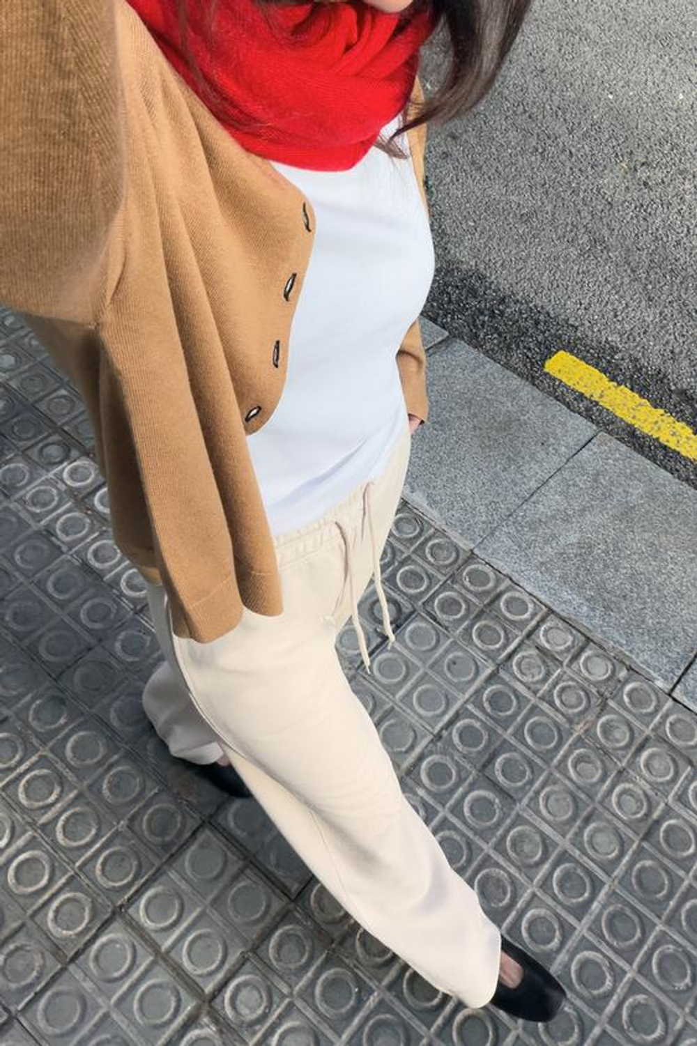 ZARA БРЮКИ ИЗ ТРИКОТАЖА ИНТЕРЛОК С ЭФФЕКТОМ ПОТЕРТОСТИ, ЭКРЮ