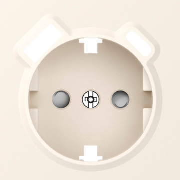 Накладка для розетки Schuko с зарядным устройством USB A+C,  со шторками 16A 250В,  матовый кремовый,  серия A07