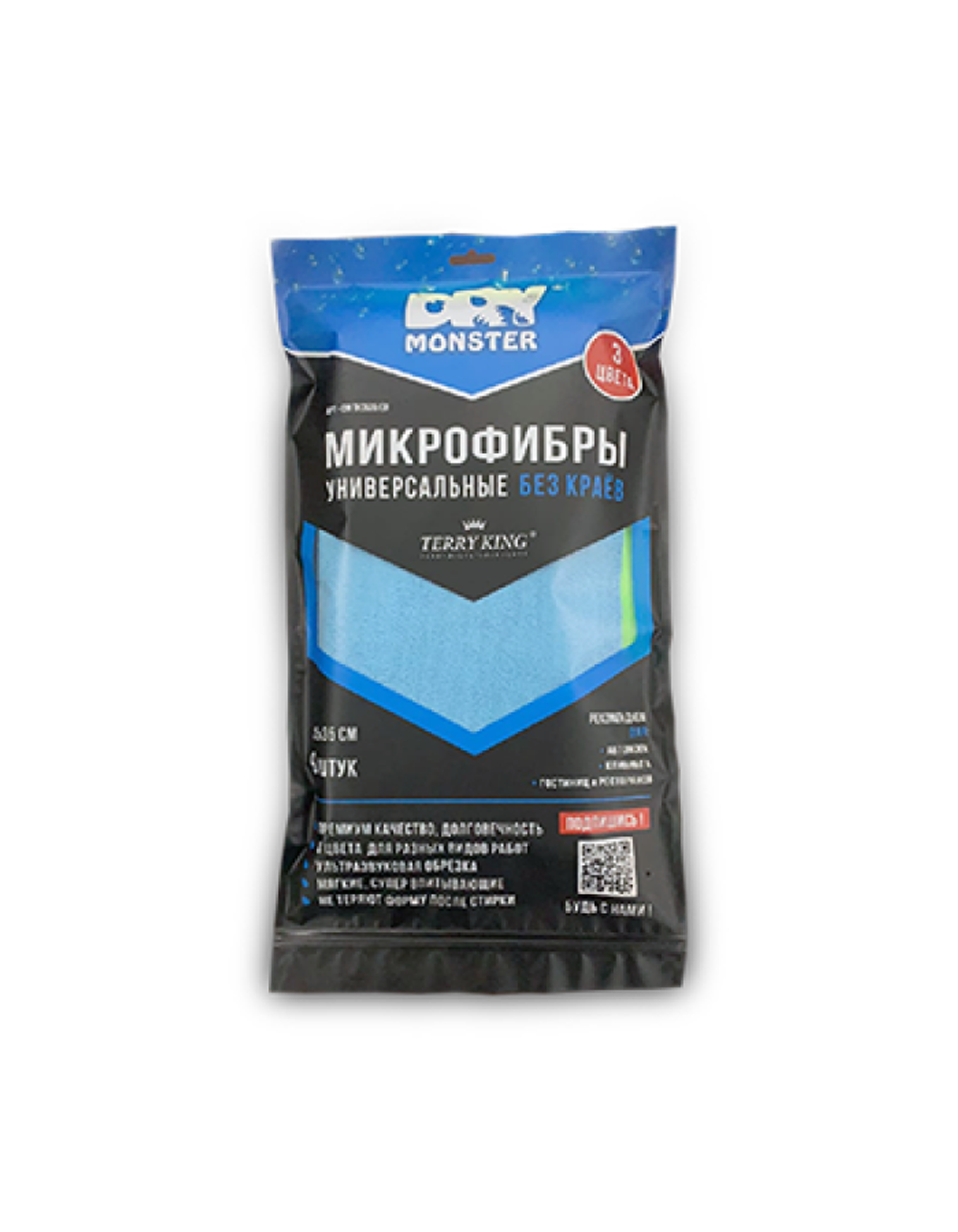 Dry Monster Terry King комплект универсальных микрофибр, 35х35см (9шт)