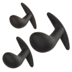 Набор из 3 черных стимуляторов простаты Silicone Prostate Kit (Цвет: черный)