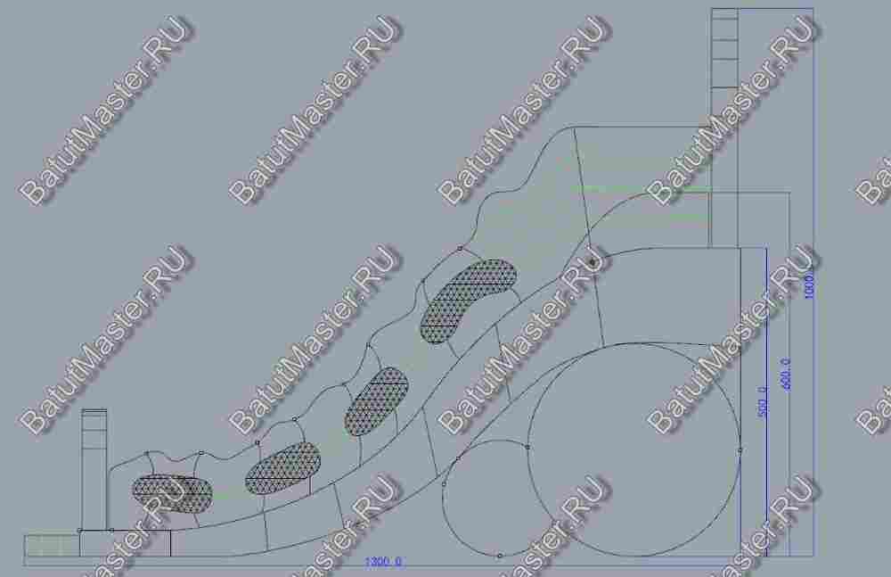 Коммерческий батут-горка "Царь зверей-2"