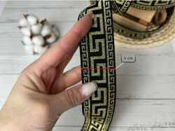 Резинка ДЕКОР 4см орнамент ЗОЛОТО