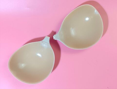 Ультратонкий инновационный силиконовый бюстгальтер (Размер: B) (Цвет: телесный)