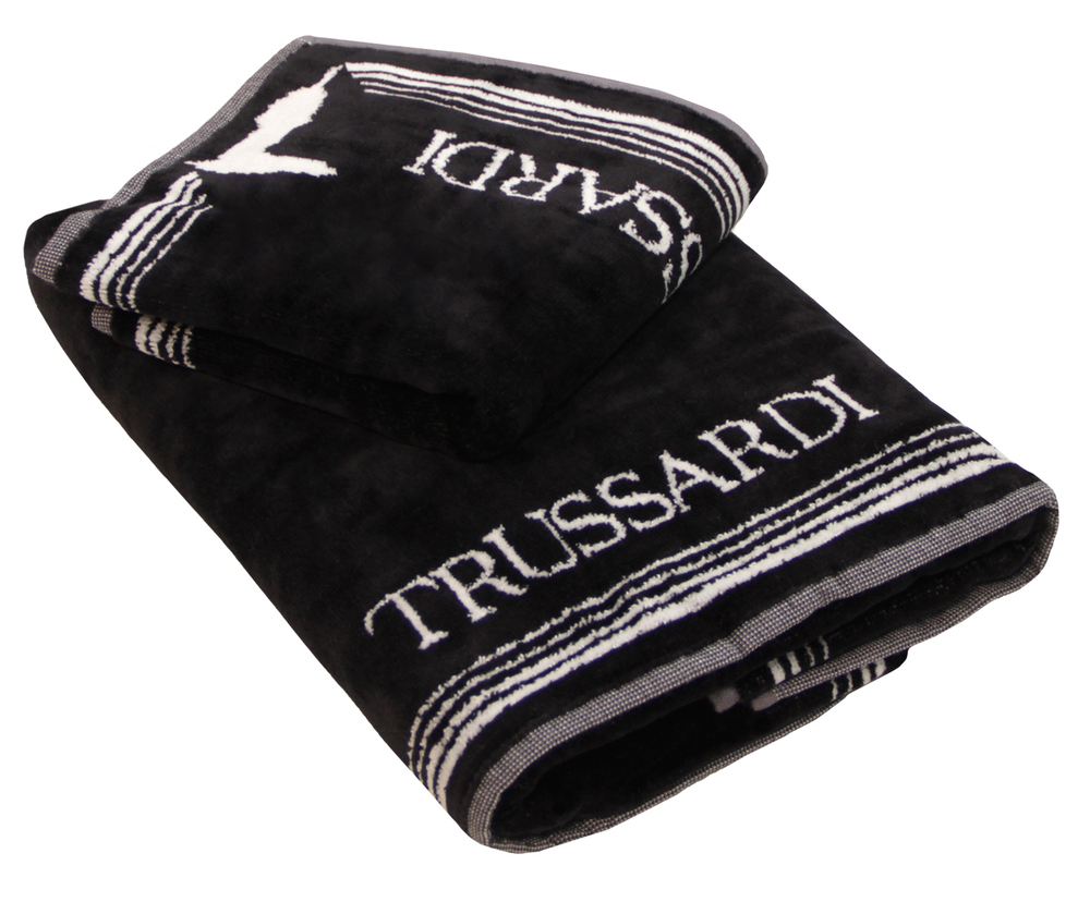 Полотенце пляжное 95х150 Trussardi Frame 005 black