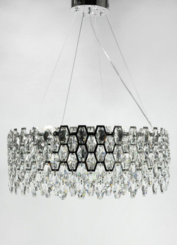 Люстра подвесная Lanbos, 12 ламп E14, 480 Вт, до 25 кв м, хром