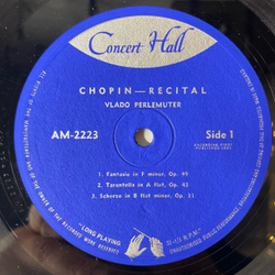 Винтажная виниловая пластинка LP Chopin Шопен, Vlado Perlemuter, Chopin Recital (Англия 1962)