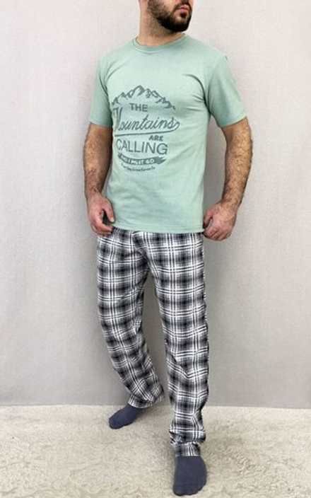 [m]Пижама мужская Штаны+футболка 3312