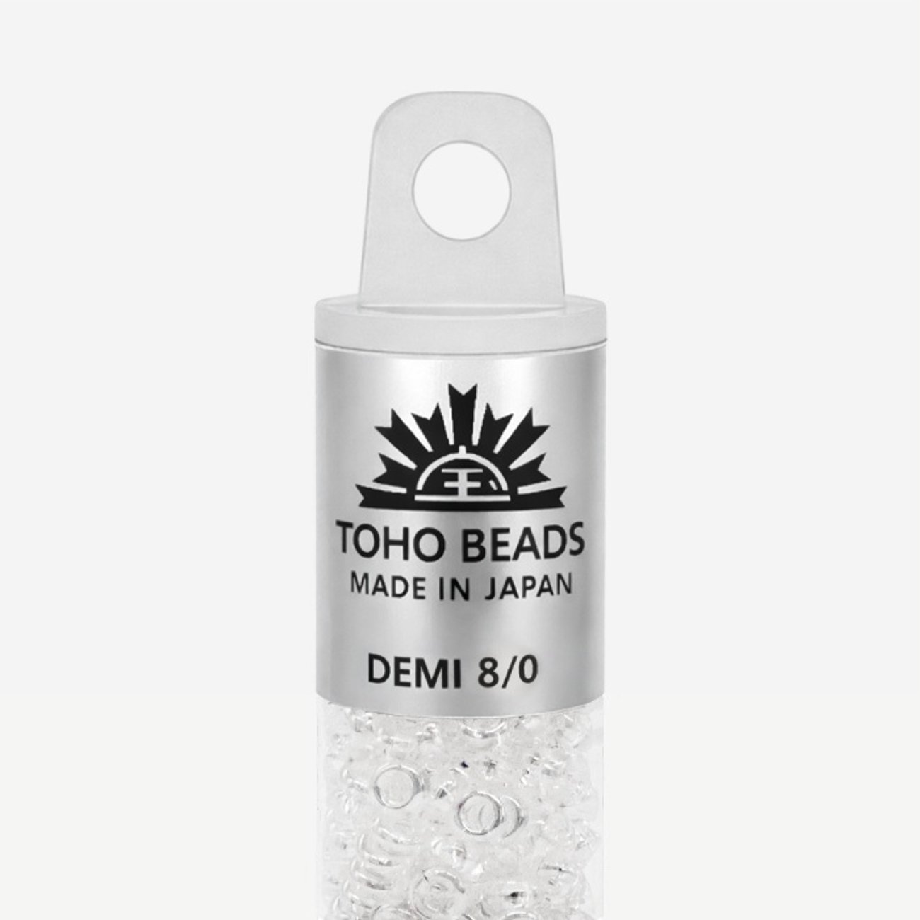 Японский бисер TOHO Demi 8/0 (№161), прозрачный радужный глянцевый