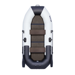 Лодка ПВХ Таймень NX 270 С(слань) "Комби" светло-серый/черный