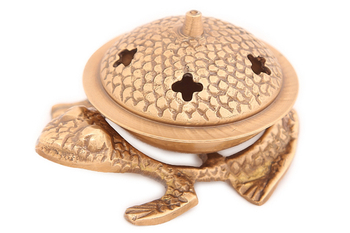 Подставка под благовония Лягушка, латунь, 5x7x6 см