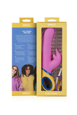 Розовый вибратор Copy с клиторальным отростком - 23 см. (Цвет: розовый)