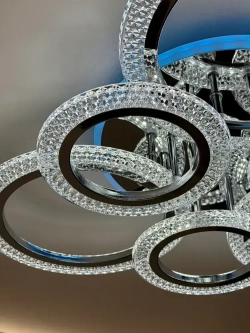 Люстра потолочная с RGB подсветкой и пультом для всех видов потолков, 115Вт