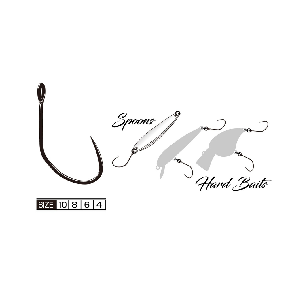 Крючок Decoy форелевый одинарный AH-13 AreaHook type X III Laker #6 (в упаковке 10 штук)