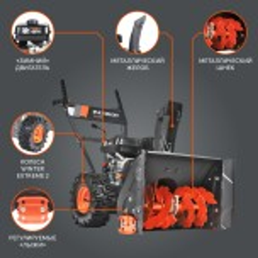 Снегоуборщик бензиновый  7 л.с. PATRIOT PS 601 самоходный 7 л.с. 56 см 426108601