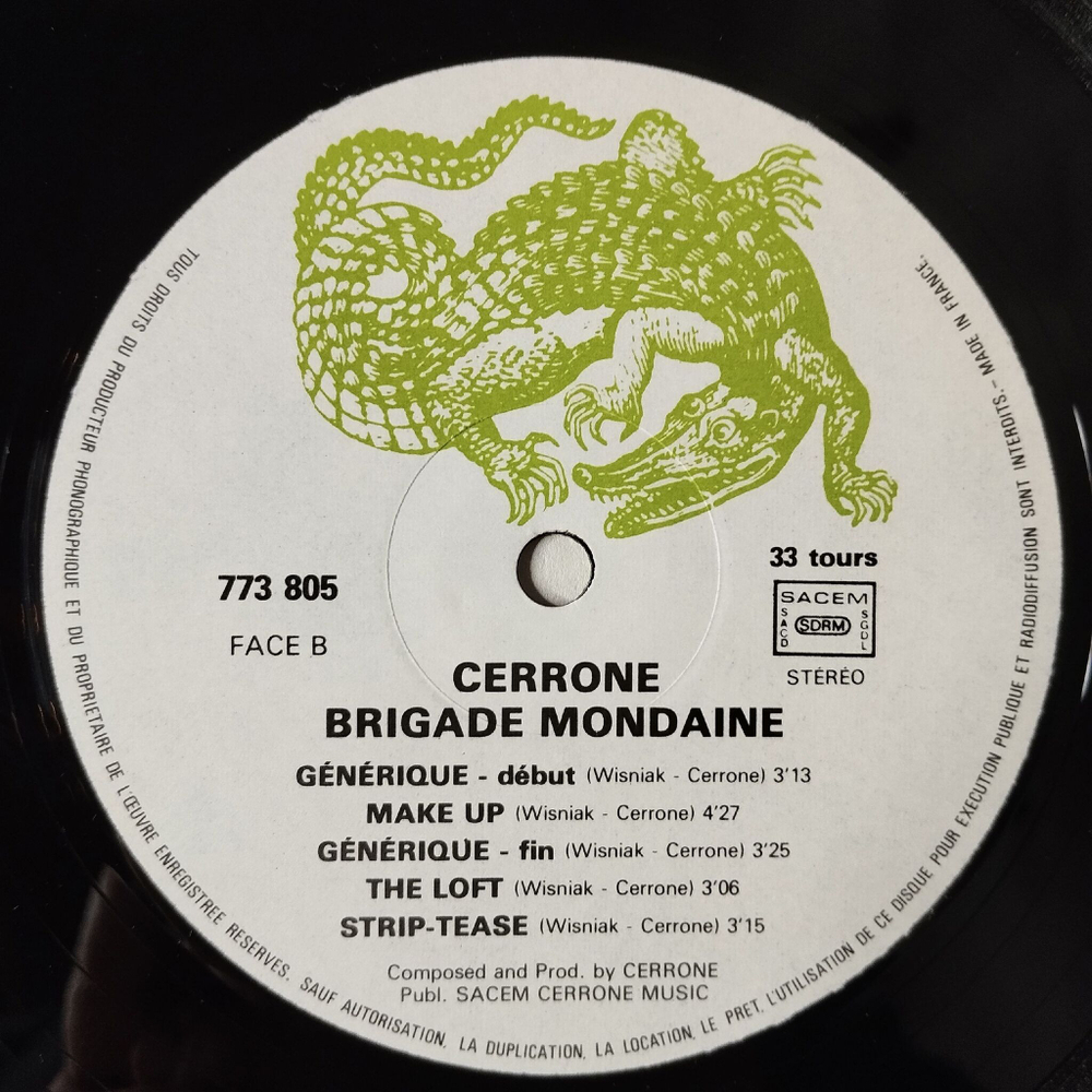 Винтажная виниловая пластинка LP Cerrone Brigade Mondaine (France 1978)