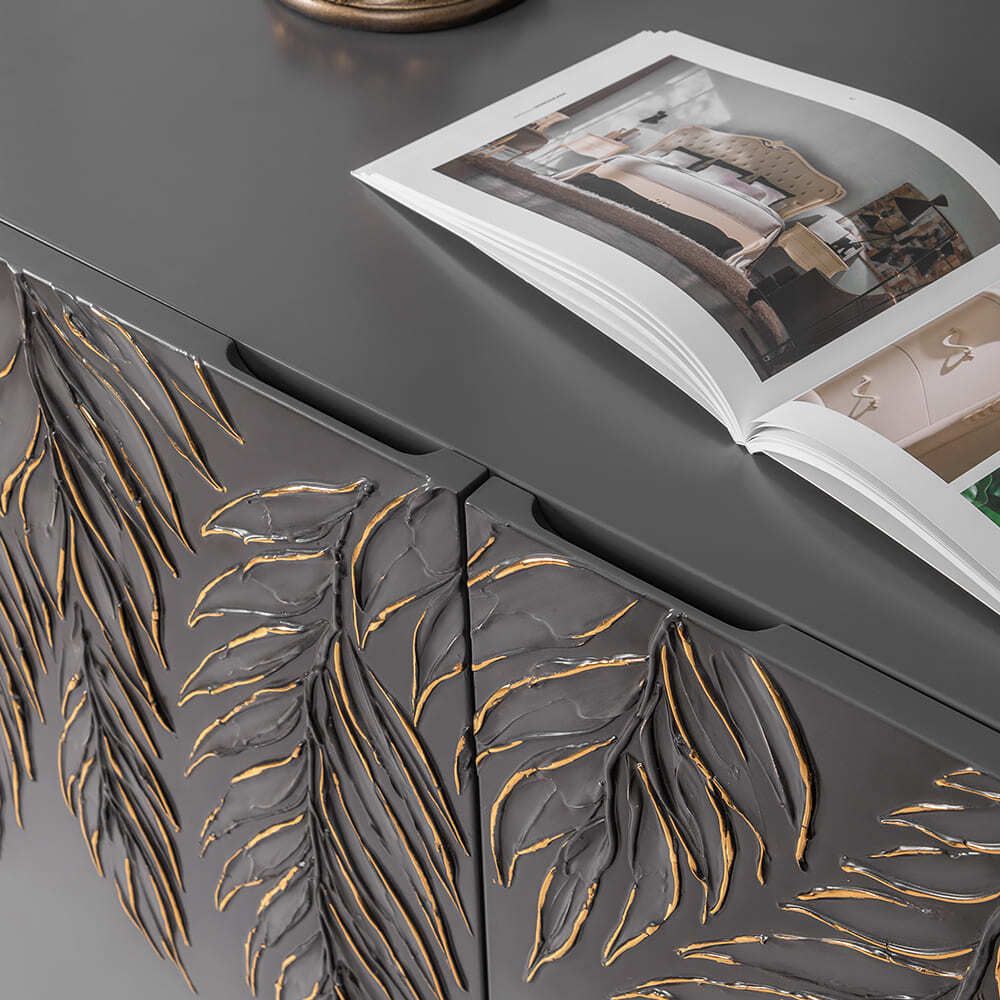 Комод Тропик Стайл с 2 полками Серый Голд