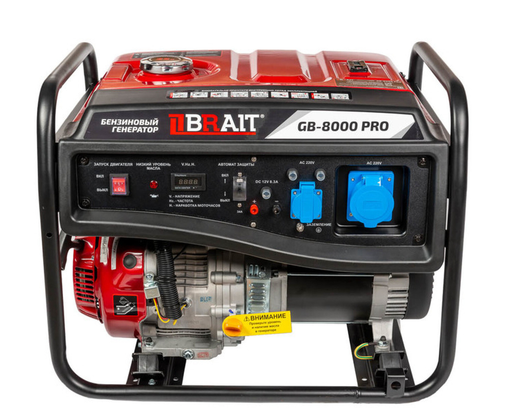 Генератор бензиновый GB-8000 PRO (7,5/8,0кВт,220В, медная обмотка)