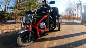 Грузовой электрический трицикл WHITE SIBERIA SIBTRIKE PRO CARGO 2000W (60V/36Ah) - версия 2025 года фото №34