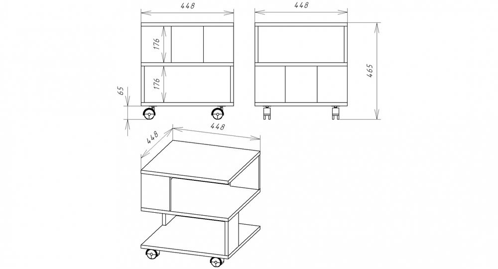 Стол журнальный 450 Уфимка (венге),