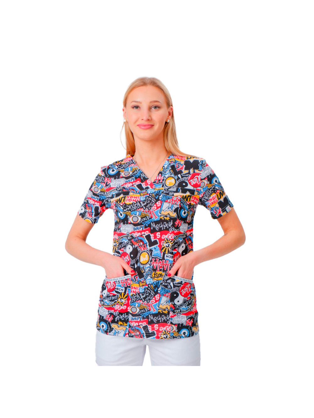 Блуза медицинская женская Доктор стиль ЛС 3229 Витерра , слова, 42