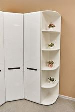 Стеллаж Стокгольм белый/белый глянец 380