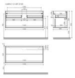 Тумба с раковиной Sancos Marmi 1.0 120 см MR1.0120ECH дуб чарльстон