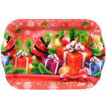 Поднос пластиковый «Новогодние подарки» 25*35см