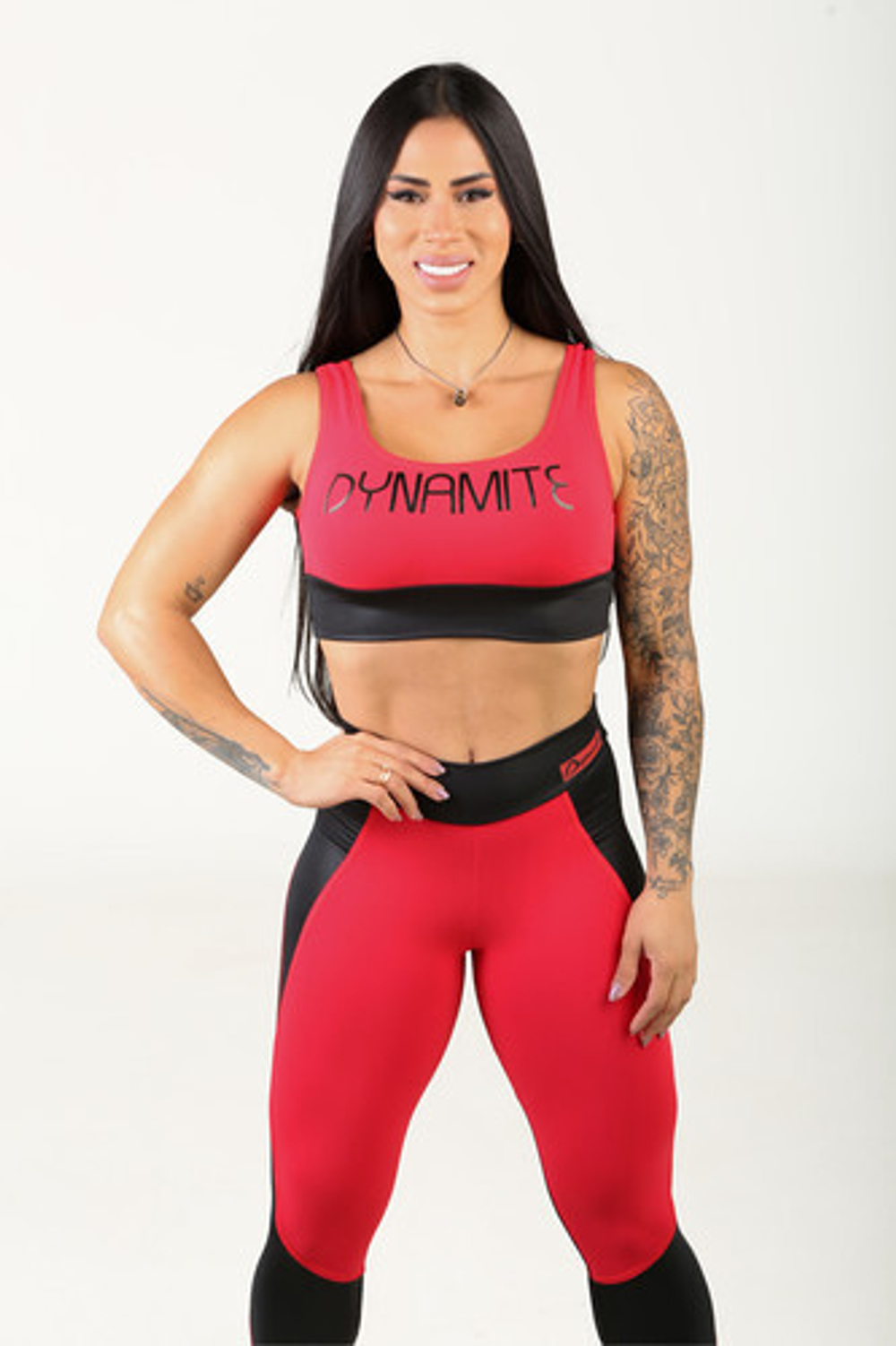 Женский топ Top Fitness Xtreme Vermelho Preto Dynamite
