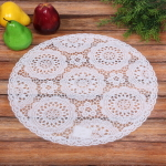 Салфетка на стол 38см «Кружево» белая