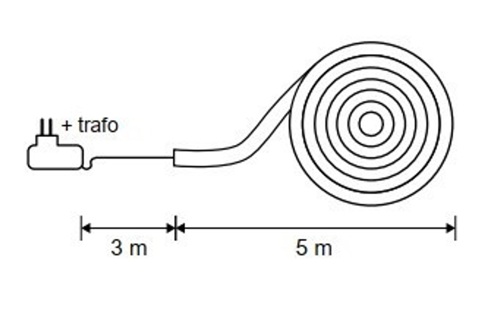 Гирлянда Дюралайт белый  100 LED Luca Lighting