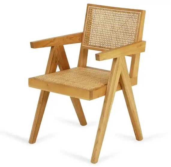 Стул Cane, массив вяза, ротанг