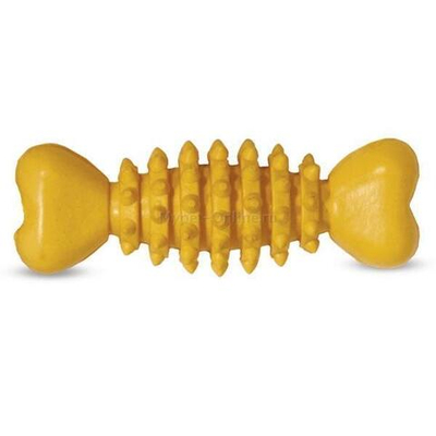 Игрушка для собак из цельнолитой резины "Кость шипованная", 125мм, Triol