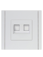 FORTE&PIANO Розетка компьютерная двойная RJ45 кат.5E FP233 белый IEK