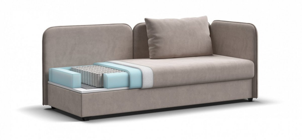 Тахта Ирис Велюр Монолит латте