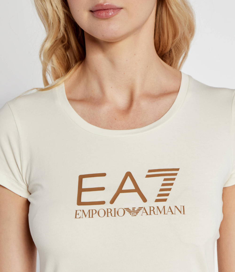 Футболка EA7 - экрю(8NTT66 TJFKZ)