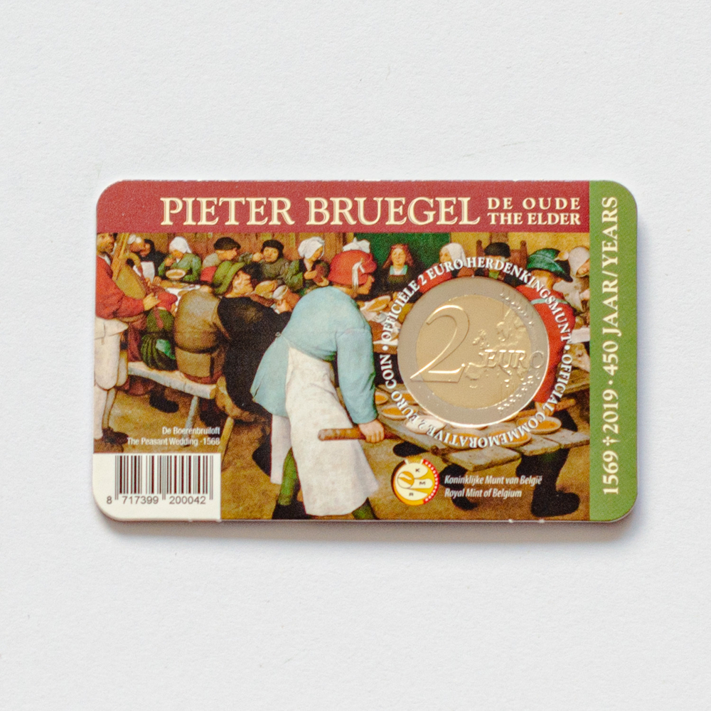 Belgium 2 Euro 2019: 50th Anniversarry of Death of Pieter Bruegel the Elder (1525 - 1569), Flemish Renaissance Painter