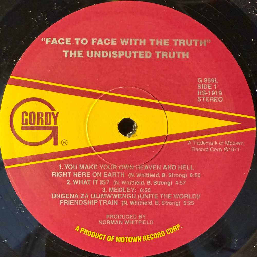 The Undisputed Truth ‎– Face To Face With The Truth (США 1998г.) Т