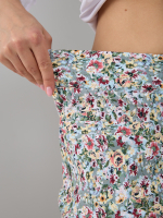 Брюки Бдж-029/оливковый-розочки