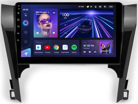 Магнитола Toyota Camry 50 2011-2014 (рамка черная глянцевая 10) - Teyes CC3 Android 10, ТОП процессор, 4/32 Гб, CarPlay, SIM-слот