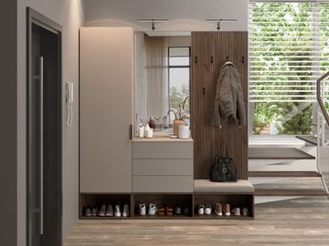 Сингапур ПМ- 420.02.02 Панель с зеркалом Дуб крафт табачный