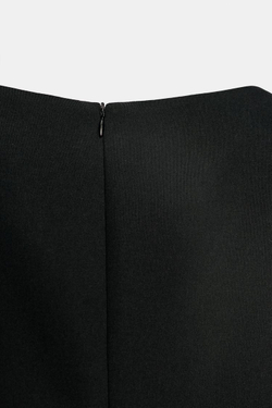 ZARA ТОП С ОБЪЕМНЫМИ РУКАВАМИ — ZW COLLECTION, ЧЕРНЫЙ