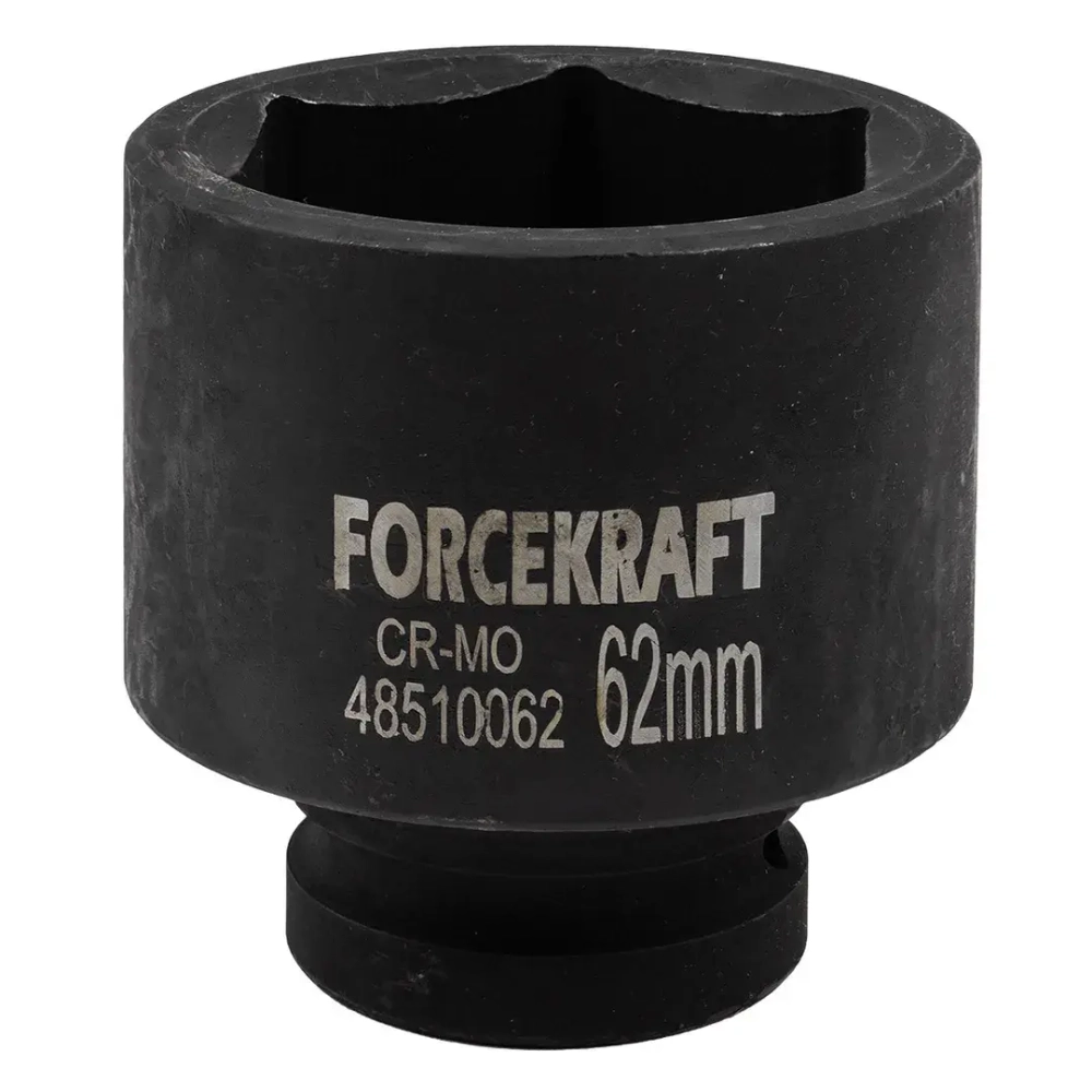 Головка ударная глубокая 1'', 62мм (6гр.) FORCEKRAFT FK-48510062