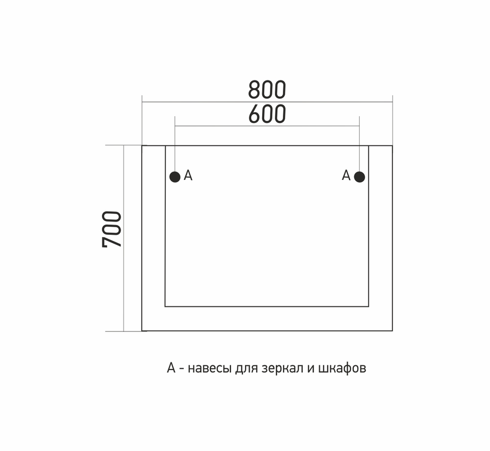 Зеркало  "Сура 80" без подсветки (ПВХ)