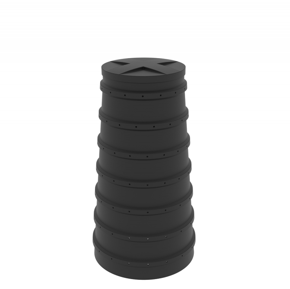 Емкость подземная горизонтальная Мультпласт Подземная емкость 6.5 6500 л. горизонтальная (258x197x260см;245кг;черный) - арт.555434.28