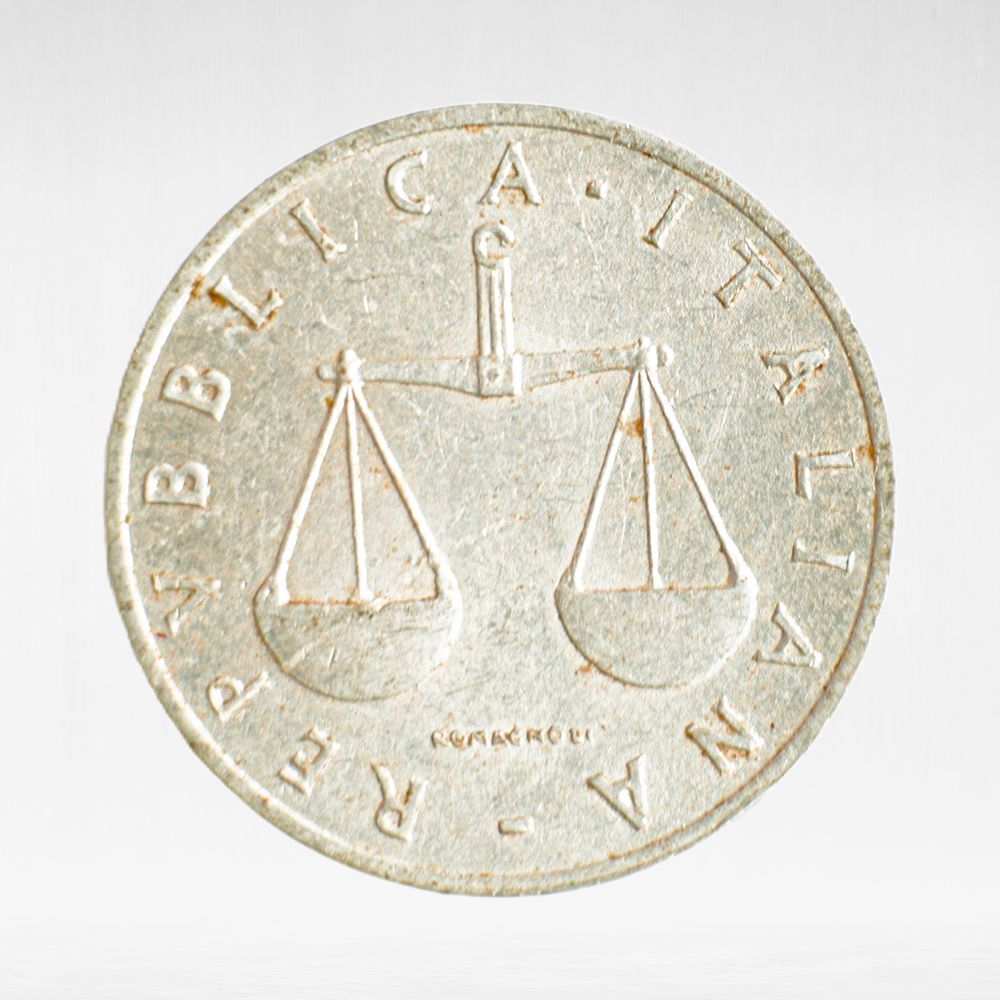 Italy 1 Lira 1954 R "Balance and Cornucopia", XF