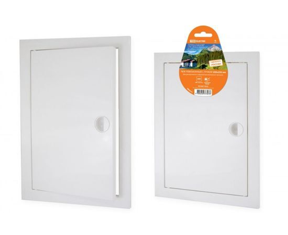 Люк ревизионный с ручкой 200х250, белый TDM