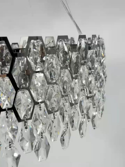 Люстра подвесная Lanbos, 12 ламп E14, 480 Вт, до 25 кв м, хром